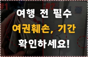 여행 전 필수! 여권 훼손 여부와 잔여 유효기간을 확인하세요.