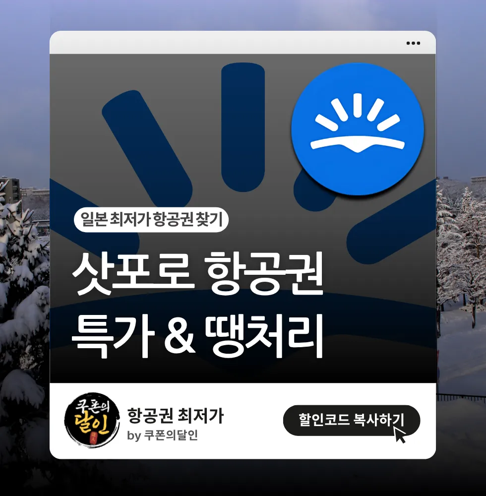 삿포로 항공권 특가 알아보기 & 저렴하게 예약하는 방법!